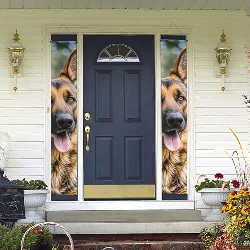 2 Stück Willkommens-Türbanner Deutscher Schäferhund Veranda Schild Hawaii-Dekorationen Flaggen Frühling Sommer Dekor Hintergrund Wandbehang Banner für Outdoor Home Tropical Yard Party Decor Supplies 2 Stück Willkommens-Türbanner Deutscher Schäferhund Veranda Schild Hawaii-Dekorationen Flaggen Frühling Sommer Dekor Hintergrund Wandbehang Banner für Outdoor Home Tropical Yard Party Decor Supplies von WLKSNBVD