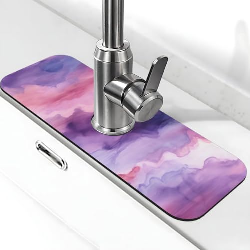 Abstrakte Aquarell-Wasserhahnmatte für Küchenspüle, super saugfähig, Spritzfänger, Kieselgur, schnell trocknend, Stein, Wasserhahngriff, Tropffänger-Tablett, Matte für Badezimmer, Waschbecken Abstrakte Aquarell-Wasserhahnmatte für Küchenspüle, super saugfähig, Spritzfänger, Kieselgur, schnell trocknend, Stein, Wasserhahngriff, Tropffänger-Tablett, Matte für Badezimmer, Waschbecken von WLKSNBVD