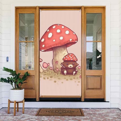 Türabdeckung Bär und Pilz Türbanner Willkommens-Türdekoration Hofbanner Schild Foto Hintergrund Veranda Banner Frühling Sommer saisonale Party Dekor Indoor Outdoor Türvorhang 80 x 183 cm Türabdeckung Bär und Pilz Türbanner Willkommens-Türdekoration Hofbanner Schild Foto Hintergrund Veranda Banner Frühling Sommer saisonale Party Dekor Indoor Outdoor Türvorhang 80 x 183 cm von WLKSNBVD