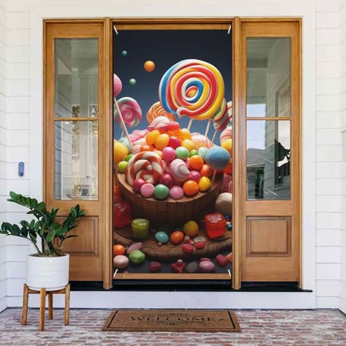 Türabdeckung Farbe Candy Türbanner Willkommens-Türdekoration Hofbanner Schild Foto Hintergrund Veranda Banner Frühling Sommer saisonale Party Dekor Indoor Outdoor Türvorhang 35,4 x 72,8 Zoll Türabdeckung Farbe Candy Türbanner Willkommens-Türdekoration Hofbanner Schild Foto Hintergrund Veranda Banner Frühling Sommer saisonale Party Dekor Indoor Outdoor Türvorhang 35,4 x 72,8 Zoll von WLKSNBVD