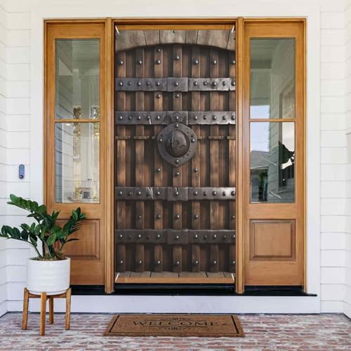 Türabdeckung Holz Schloss Wand Metall Tor Tür Banner Willkommens-Türdekoration Hofbanner Schild Foto Hintergrund Veranda Banner Frühling Sommer saisonale Party Dekor Indoor Outdoor Türvorhang 35,4 x Türabdeckung Holz Schloss Wand Metall Tor Tür Banner Willkommens-Türdekoration Hofbanner Schild Foto Hintergrund Veranda Banner Frühling Sommer saisonale Party Dekor Indoor Outdoor Türvorhang 35,4 x von WLKSNBVD