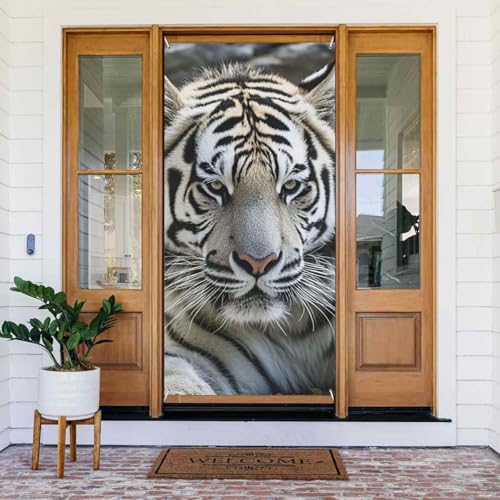 Türabdeckung Schwarz-Weiß-Tiger-Türbanner Willkommens-Türdekoration Hofbanner Schild Foto Hintergrund Veranda Banner Frühling Sommer saisonale Party Dekor Indoor Outdoor Türvorhang 80 x 183 cm Türabdeckung Schwarz-Weiß-Tiger-Türbanner Willkommens-Türdekoration Hofbanner Schild Foto Hintergrund Veranda Banner Frühling Sommer saisonale Party Dekor Indoor Outdoor Türvorhang 80 x 183 cm von WLKSNBVD