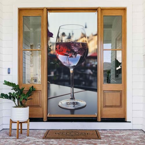 Türabdeckung Weinglas Türbanner Willkommens-Türdekoration Hofbanner Schild Foto Hintergrund Veranda Banner Frühling Sommer saisonale Party Dekor Indoor Outdoor Türvorhang 80 x 183 cm Türabdeckung Weinglas Türbanner Willkommens-Türdekoration Hofbanner Schild Foto Hintergrund Veranda Banner Frühling Sommer saisonale Party Dekor Indoor Outdoor Türvorhang 80 x 183 cm von WLKSNBVD