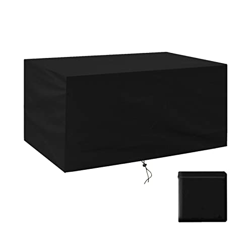 WLL Abdeckplane für Gartenmöbel, 280x260x90cm(Schwarz), Schutzhülle Abdeckhaube Rechteckig Oxford 420D Wasserdicht Winterfest Gartenmöbel Abdeckung für Balkonmöbel Sitzgruppe von WLL