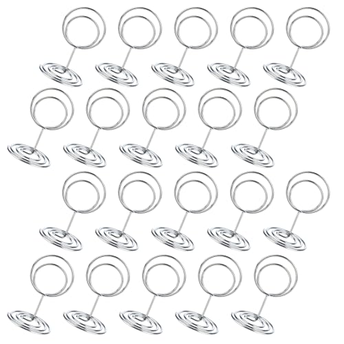 WLLHYF 20 Stück Tischkartenhalter Fotohalter Mini Metall Tischnummernhalter Kartenhalter Tischkartenclips Postkartenhalter Menükartenhalter für Hochzeiten Partys Restaurants Bankette von WLLHYF