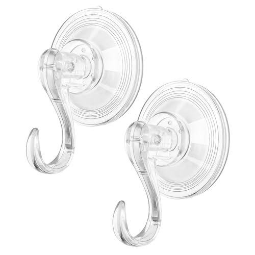 WLLHYF 2er-Pack Hochleistungshaken mit Saugnapf, Kunststoff Groß Transparent Vakuumwiederverwendbarer Saugnapf Kranzaufhänger zum Aufhängen von Handtüchern, Bademänteln WLLHYF 2er-Pack Hochleistungshaken mit Saugnapf, Kunststoff Groß Transparent Vakuumwiederverwendbarer Saugnapf Kranzaufhänger zum Aufhängen von Handtüchern, Bademänteln von WLLHYF