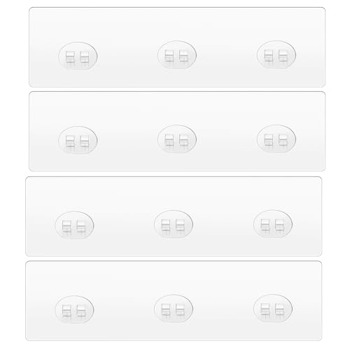 WLLHYF 4 Stück Duschregal Haken Transparent Klebehaken, Wasserdicht Starker Aufkleber Ersatzhaken Ohne Bohren Streifenpolster Bad, Küche Zubehör für Duschablage, Seifenschale, Korb WLLHYF 4 Stück Duschregal Haken Transparent Klebehaken, Wasserdicht Starker Aufkleber Ersatzhaken Ohne Bohren Streifenpolster Bad, Küche Zubehör für Duschablage, Seifenschale, Korb von WLLHYF