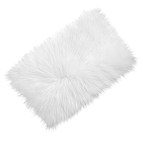 WLLHYF Fuzzy-Teppich aus Kunstschaffell, ultraweich, rechteckig, pelzig, luxuriös, für Schlafzimmer, Wohnzimmer, Sofa, zotteliger, seidiger Plüschteppich, Nachttischteppich, Bodenmatte von WLLHYF