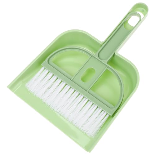 WLLHYF Mini-Besen- und Kehrschaufel-Set tragbares kleines Reinigungsbesen- und Kehrschaufel-Set für Zuhause hängender Schneebesen Hand-Kehrschaufel-Set Tisch Schreibtisch Schlüsselbrett Büro (Grün) von WLLHYF