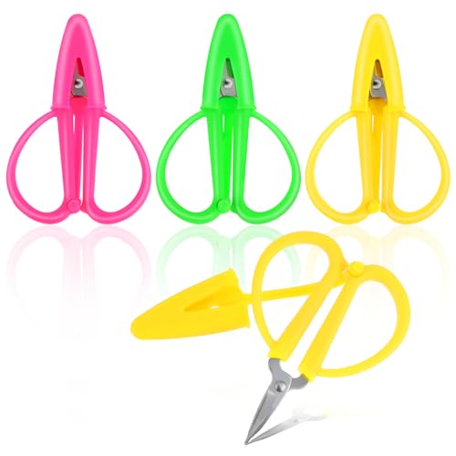 WLLHYF Mini Scheren Set, 3 Teiliges Mini Schere Faden Kleine Schere Tragbare Blechscheren Bunte Reiseschere mit Schutzhülle Stickerei Bastelschere zum Nähen Basteln und Garn 2,48 × 1,69 Zoll von WLLHYF