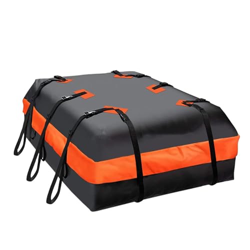 WLLLLa Auto Dachbox Taschen für VW T-ROC TROC 2018-2022,Wasserdicht Dachkoffer Dachbox Taschen mit Rutschfester Matte Aufbewahrungsbox Dachtasche,C-Orange with Black von WLLLLa