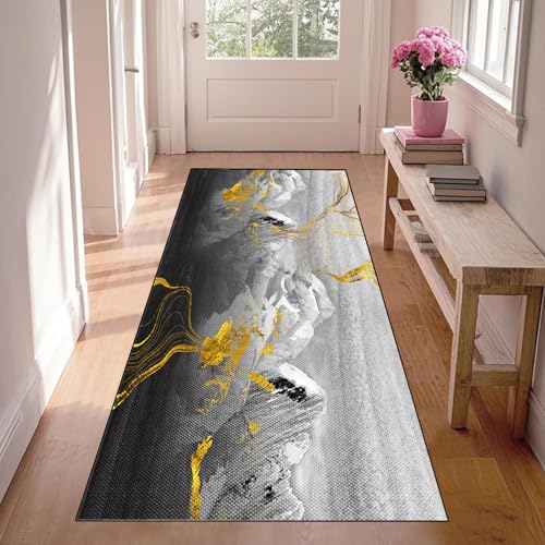 WLNYQF Läufer Flur Küche Waschbar rutschfest 120x400cm Marmor Gold Küchenteppich Flurteppich Teppich Fur Korridor Wohnzimmer Schlafzimmer Meterware Anpassbar Breite 40-120cm WLNYQF Läufer Flur Küche Waschbar rutschfest 120x400cm Marmor Gold Küchenteppich Flurteppich Teppich Fur Korridor Wohnzimmer Schlafzimmer Meterware Anpassbar Breite 40-120cm von WLNYQF