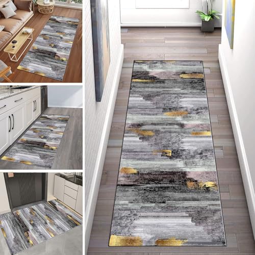 WLNYQF Läufer Flur Küche Waschbar rutschfest 120x500cm Graues Licht Luxus abstrakt Küchenteppich Flurteppich Teppich Fur Korridor Wohnzimmer Schlafzimmer Meterware Anpassbar Breite 40-120cm WLNYQF Läufer Flur Küche Waschbar rutschfest 120x500cm Graues Licht Luxus abstrakt Küchenteppich Flurteppich Teppich Fur Korridor Wohnzimmer Schlafzimmer Meterware Anpassbar Breite 40-120cm von WLNYQF