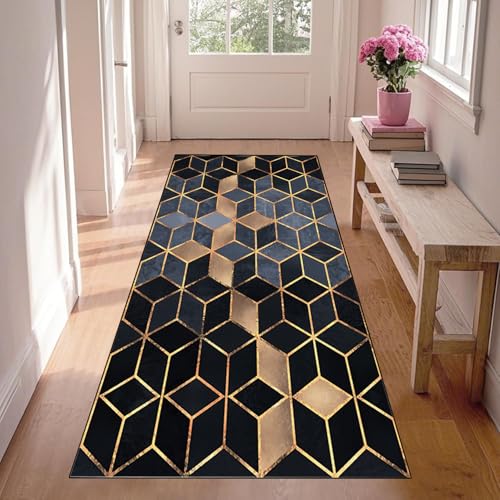 WLNYQF Läufer Flur Küche Waschbar rutschfest 40x100cm Plaid Schwarz Küchenteppich Flurteppich Teppich Fur Korridor Wohnzimmer Schlafzimmer Meterware Anpassbar Breite 40-120cm WLNYQF Läufer Flur Küche Waschbar rutschfest 40x100cm Plaid Schwarz Küchenteppich Flurteppich Teppich Fur Korridor Wohnzimmer Schlafzimmer Meterware Anpassbar Breite 40-120cm von WLNYQF