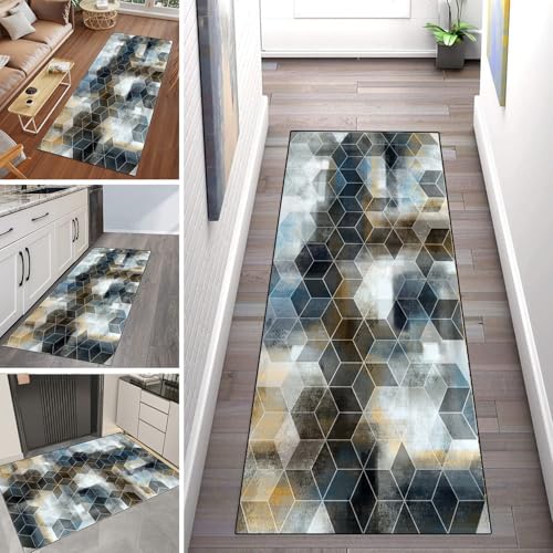 WLNYQF Läufer Flur Küche Waschbar rutschfest 40x350cm Schwarzgraue Tinte Küchenteppich Flurteppich Teppich Fur Korridor Wohnzimmer Schlafzimmer Meterware Anpassbar Breite 40-120cm WLNYQF Läufer Flur Küche Waschbar rutschfest 40x350cm Schwarzgraue Tinte Küchenteppich Flurteppich Teppich Fur Korridor Wohnzimmer Schlafzimmer Meterware Anpassbar Breite 40-120cm von WLNYQF