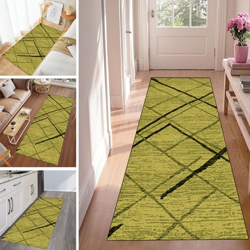 WLNYQF Läufer Flur Küche Waschbar rutschfest 40x500cm Gelb Gestreift Küchenteppich Flurteppich Teppich Fur Korridor Wohnzimmer Schlafzimmer Meterware Anpassbar Breite 40-120cm WLNYQF Läufer Flur Küche Waschbar rutschfest 40x500cm Gelb Gestreift Küchenteppich Flurteppich Teppich Fur Korridor Wohnzimmer Schlafzimmer Meterware Anpassbar Breite 40-120cm von WLNYQF