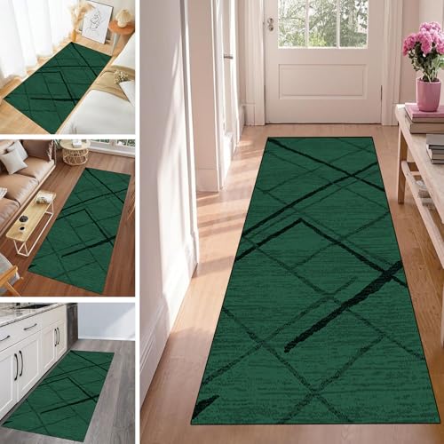 WLNYQF Läufer Flur Küche Waschbar rutschfest 60x100cm Schrägstreifen Tintgrün Küchenteppich Flurteppich Teppich Fur Korridor Wohnzimmer Schlafzimmer Meterware Anpassbar Breite 40-120cm WLNYQF Läufer Flur Küche Waschbar rutschfest 60x100cm Schrägstreifen Tintgrün Küchenteppich Flurteppich Teppich Fur Korridor Wohnzimmer Schlafzimmer Meterware Anpassbar Breite 40-120cm von WLNYQF