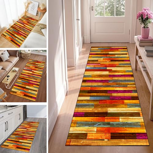 WLNYQF Läufer Flur Küche Waschbar rutschfest 60x250cm Farbige Holzplatten Küchenteppich Flurteppich Teppich Fur Korridor Wohnzimmer Schlafzimmer Meterware Anpassbar Breite 40-120cm WLNYQF Läufer Flur Küche Waschbar rutschfest 60x250cm Farbige Holzplatten Küchenteppich Flurteppich Teppich Fur Korridor Wohnzimmer Schlafzimmer Meterware Anpassbar Breite 40-120cm von WLNYQF