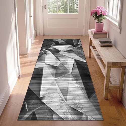 WLNYQF Läufer Flur Küche Waschbar rutschfest 60x350cm Schwarz-weißes Dreieck Küchenteppich Flurteppich Teppich Fur Korridor Wohnzimmer Schlafzimmer Meterware Anpassbar Breite 40-120cm WLNYQF Läufer Flur Küche Waschbar rutschfest 60x350cm Schwarz-weißes Dreieck Küchenteppich Flurteppich Teppich Fur Korridor Wohnzimmer Schlafzimmer Meterware Anpassbar Breite 40-120cm von WLNYQF