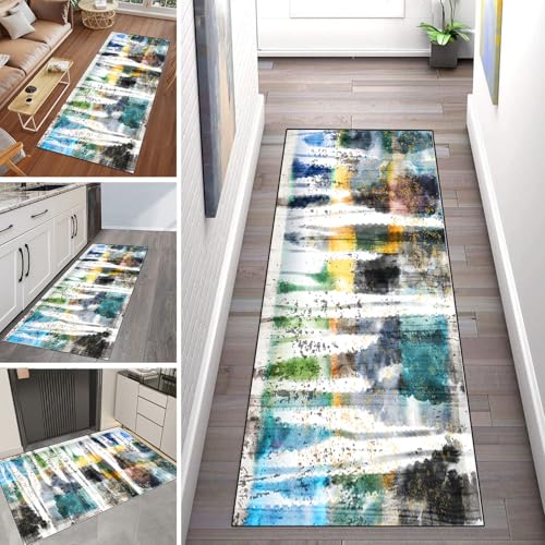 WLNYQF Läufer Flur Küche Waschbar rutschfest 60x60cm Bunte abstrakte Kunst Küchenteppich Flurteppich Teppich Fur Korridor Wohnzimmer Schlafzimmer Meterware Anpassbar Breite 40-120cm WLNYQF Läufer Flur Küche Waschbar rutschfest 60x60cm Bunte abstrakte Kunst Küchenteppich Flurteppich Teppich Fur Korridor Wohnzimmer Schlafzimmer Meterware Anpassbar Breite 40-120cm von WLNYQF
