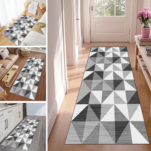 WLNYQF Läufer Flur Küche Waschbar rutschfest 60x80cm Schwarz-Weiß-Dreieckskreis Küchenteppich Flurteppich Teppich Fur Korridor Wohnzimmer Schlafzimmer Meterware Anpassbar Breite 40-120cm WLNYQF Läufer Flur Küche Waschbar rutschfest 60x80cm Schwarz-Weiß-Dreieckskreis Küchenteppich Flurteppich Teppich Fur Korridor Wohnzimmer Schlafzimmer Meterware Anpassbar Breite 40-120cm von WLNYQF