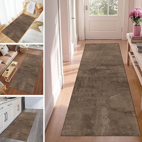 WLNYQF Läufer Flur Küche Waschbar rutschfest 90x150cm Braune Tinte Küchenteppich Flurteppich Teppich Fur Korridor Wohnzimmer Schlafzimmer Meterware Anpassbar Breite 40-120cm WLNYQF Läufer Flur Küche Waschbar rutschfest 90x150cm Braune Tinte Küchenteppich Flurteppich Teppich Fur Korridor Wohnzimmer Schlafzimmer Meterware Anpassbar Breite 40-120cm von WLNYQF