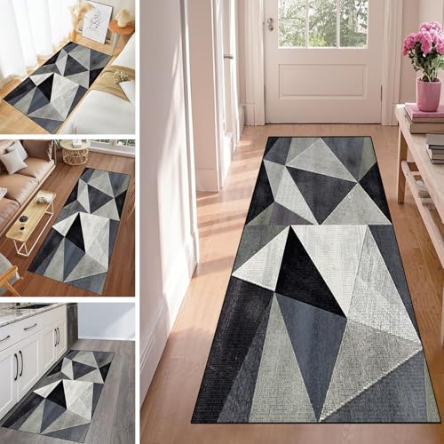 WLNYQF Läufer Flur Küche Waschbar rutschfest 90x400cm Unregelmäßig Schwarz Grau Küchenteppich Flurteppich Teppich Fur Korridor Wohnzimmer Schlafzimmer Meterware Anpassbar Breite 40-120cm WLNYQF Läufer Flur Küche Waschbar rutschfest 90x400cm Unregelmäßig Schwarz Grau Küchenteppich Flurteppich Teppich Fur Korridor Wohnzimmer Schlafzimmer Meterware Anpassbar Breite 40-120cm von WLNYQF