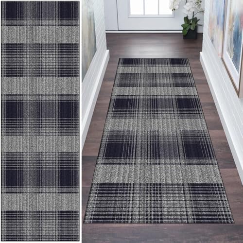 WLNYQF Teppich Läufer Flur Küche 100x350cm,Modern rutschfest Waschbar Küchenläufer Flurläufer,Dunkelblaue graue Kunstmuster Teppichläufer für Korridor,Schlafzimmer,Innen Wohnzimmer WLNYQF Teppich Läufer Flur Küche 100x350cm,Modern rutschfest Waschbar Küchenläufer Flurläufer,Dunkelblaue graue Kunstmuster Teppichläufer für Korridor,Schlafzimmer,Innen Wohnzimmer von WLNYQF