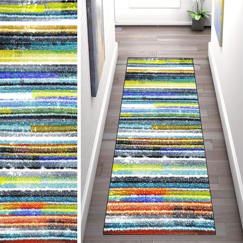 WLNYQF Teppich Läufer Flur Küche 100x450cm,Modern rutschfest Waschbar Küchenläufer Flurläufer,Böhmischer Stil - Farbe Teppichläufer für Korridor,Schlafzimmer,Innen Wohnzimmer WLNYQF Teppich Läufer Flur Küche 100x450cm,Modern rutschfest Waschbar Küchenläufer Flurläufer,Böhmischer Stil - Farbe Teppichläufer für Korridor,Schlafzimmer,Innen Wohnzimmer von WLNYQF