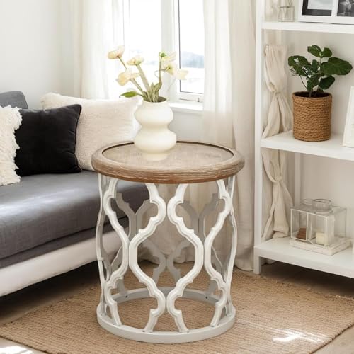 WLOWS Rustic Farmhouse Coffee Table, Living Room Side Table,Small: 17.7 x 17.7 x 20 in WLOWS Rustic Farmhouse Coffee Table, Living Room Side Table,Small: 17.7 x 17.7 x 20 in von WLOWS