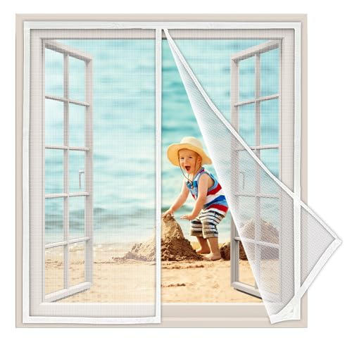 Fliegengitter Fenster, 140x220 cm Insektenschutz Magnet Fliegenvorhang, Automatisches Schließen, Klebemontage Ohne Bohren,für Balkontür Kellertür Terrassentür Innovativ, Weiß Fliegengitter Fenster, 140x220 cm Insektenschutz Magnet Fliegenvorhang, Automatisches Schließen, Klebemontage Ohne Bohren,für Balkontür Kellertür Terrassentür Innovativ, Weiß von WLRHGl