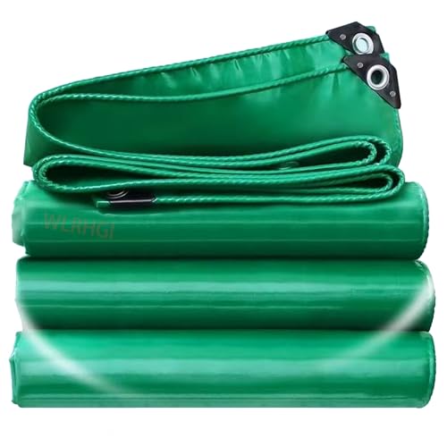 WLRHGl Abdeckplane aus LKW Planenstoff, 0.5 x 17 m Gewebeplane PVC Plane Schutzplane Industrie für Poll Gartenmöbel Trampolin Auto wasserdicht reißfest wasserfest WLR010, Grün von WLRHGl