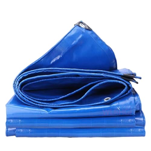 WLRHGl Plane Abdeckplane Tarp, 0.5 x 3.5 m Gewebeplane Abdeckplane Schutzplane Bootsplane für Hängematte, Zeltteppich Vorzeltteppich Vorzeltboden für Ourdoor Camping Sandstrand WLR010, Blau von WLRHGl