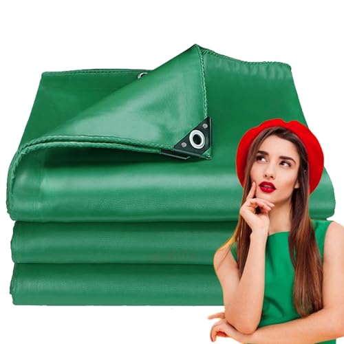 WLRHGl Plane Abdeckplane Tarp, 0.5 x 5 m Gewebeplane mit Ösen und verstärkten Ecken, für Poll Gartenmöbel Trampolin Auto wasserdicht reißfest wasserfest WLR010, Grün von WLRHGl
