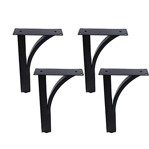 WLTFSHGP Möbelbeine Sofa Couchbeine Stuhl Tisch Auslegerbeine, 4 Stück Verstellbare Metalle, Für Schrank, Mit Schrauben/Black/200Mm von WLTFSHGP