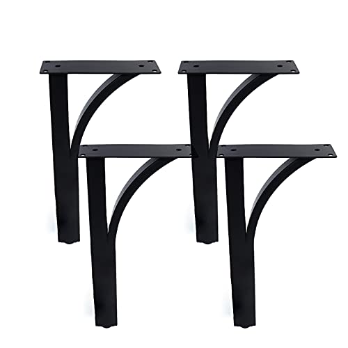 WLTFSHGP Möbelbeine Sofa Couchbeine Stuhl Tisch Auslegerbeine, 4 Stück Verstellbare Metalle, Für Schrank, Mit Schrauben/Black/250Mm von WLTFSHGP