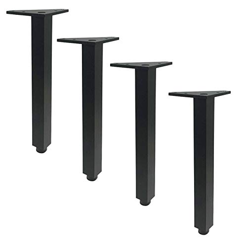 WLTFSHGP Möbelbeine Sofa Couchbeine Stuhl Tisch Auslegerbeine, 4Er-Set, Höhenverstellbares Alumi/Profil Metall, Tv-Ständerbeine, Schrauben Enthalten/Black/120Mm von WLTFSHGP