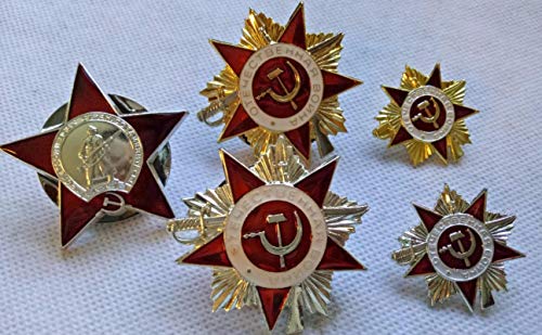 WLTY 5 PCS Set sowjetischer WW2 Orden (Medaillen) Pin Badge Copy UDSSR Russia Union Moskau Kiew US von WLTY