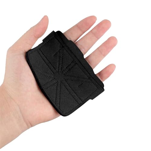 WLTYSM Cushion Grip Gewichtheben Training Lederhandschuhe Handflächenschutz Pads Fitness Sport Gym Handschuhe Klimmzüge Gymnastik Griffe Gewichtheben (Color : Black 1pcs) von WLTYSM