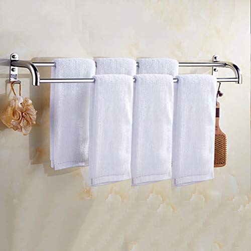 Handtuchhalter, 304 Edelstahl Doppelhandtuchhalter, Bad Wandbehang Handtuchhalter, Bad Handtuchhalter Wand Handtuchhalter (Größe: 100cm) von WLVG