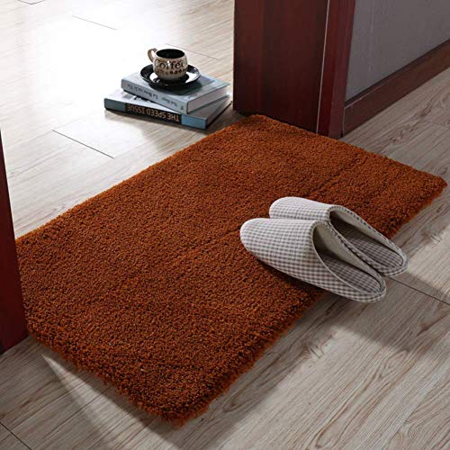 Mikrofasern Badematte rutschfest, Shaggy Chenille Badteppich Dick Weiche Badematte Teppich Waschbar Super Saugfähige Fußmatten Duschmatte-b 60x180cm von WLVG