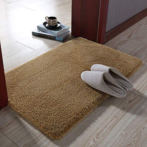 Mikrofasern Badematte rutschfest, Shaggy Chenille Badteppich Dick Weiche Badematte Teppich Waschbar Super Saugfähige Fußmatten Duschmatte-c 90x160cm von WLVG