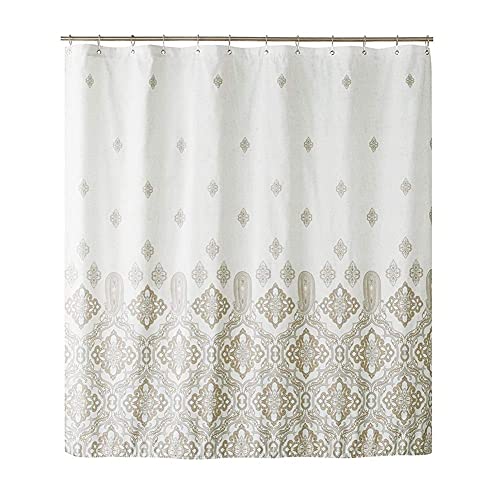 WLVG Bad verdicken Duschvorhang Schimmel Proof Resistant Waschbare Lange Breite Bad Bad Vorhänge Mit 12 Stück Haken Polyester Für Badewanne Und Duschkabine (Größe: 180X200cm) von WLVG