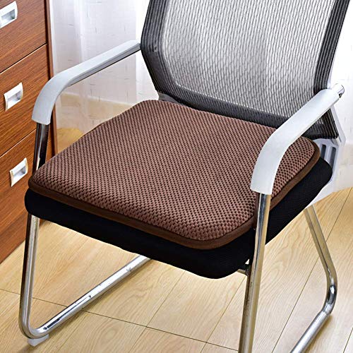 WLVG Dickes Sitzkissen rutschfest, Memory Foam Stuhlkissen Kissen Für Bürostuhl Quadratische Sitzpolster Lebensmittel Einfarbig Indoor Outdoor Sitzkissen B 50x50cm von WLVG