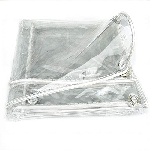 WLVG wasserdichte transparente Plane Glasklares Zelt Plane Isolierung Transparente Fensterfolie Plane Plastikplatte Staubschutz Balkon (Größe: 2x2,5m/6,6x8,2ft) von WLVG