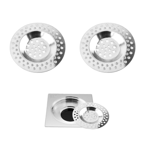 2 Stück Abflusssieb,Edelstahl Sieb,Haarsieb Dusche,Abfluss Waschbecken,Sieb für Spülbecken,Sink Strainer,Duschsieb Abfluss Haare,Waschbeckensieb,Waschbecken Siebeinsatz,Abflussieb Badewanne (7.5CM) von WLVinson