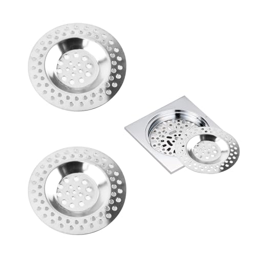 2 Stück Abflusssieb,Edelstahl Sieb,Haarsieb Dusche,Abfluss Waschbecken,Sieb für Spülbecken,Sink Strainer,Duschsieb Abfluss Haare,Waschbeckensieb,Waschbecken Siebeinsatz,Abflussieb Badewanne (7CM) von WLVinson