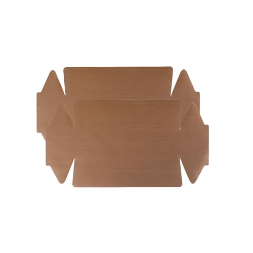 2 Stück Backpapier Wiederverwendbar,Dauerbackfolie für Backofen Backblech,Backpapier Zuschnitte,Wiederverwendbares Backfolie,Dauerbackmatte,Dauerbackfolie Kastenform,Backzubehör für Springform (Braun) von WLVinson