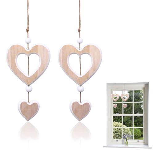 2 Stück fensterdeko,Fenster deko hängend modern,Holz deko Herzen zum aufhängen,fensterschmuck frühling frühlingsdeko hängend,hängedeko zum hängen,Holzherzen fensterhänge,Hängende Herz Dekoherz 2 Stück fensterdeko,Fenster deko hängend modern,Holz deko Herzen zum aufhängen,fensterschmuck frühling frühlingsdeko hängend,hängedeko zum hängen,Holzherzen fensterhänge,Hängende Herz Dekoherz von WLVinson