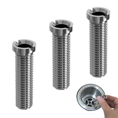3 Stück Hohlschrauben für Waschbecken,Hohlschraube Spüle,Edelstahl Hohlschrauben,Abflussschrauben passend für Küchenspülen,Waschbecken Schrauben,Langlebige Konstruktion für einfache Installation(45MM) von WLVinson
